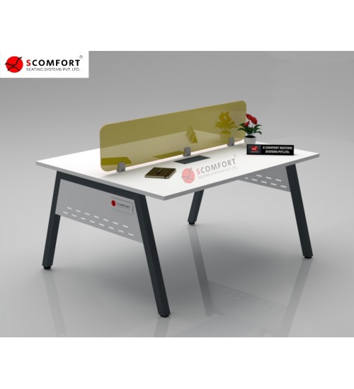 Scomfort SC-WRT 29 2 Seater Sharing Desking Workstation with Glass Partition
