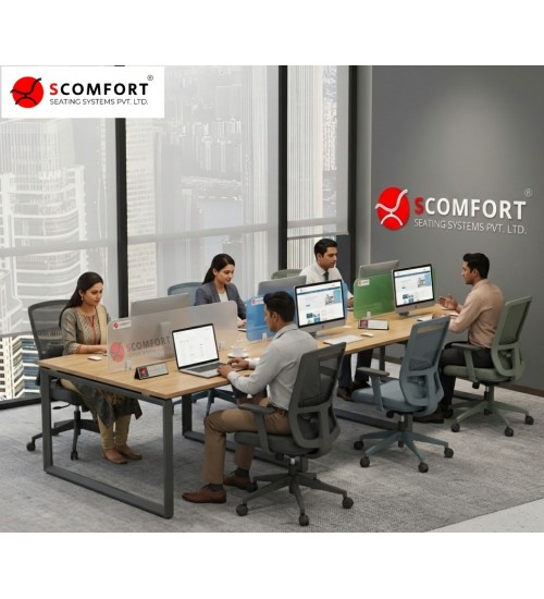 Scomfort SC-WRT 35 Office Sharing Workstation with Glass Partition