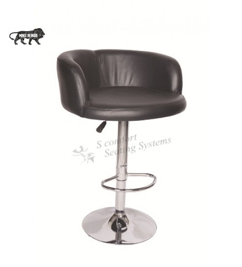 PVC Leather Modern Cushion Drafting Chair on Wheels for Office Home Counter Mefeir Hydraulic Rolling Salon Stool Padded with Back Rest Height Adjustable Swivel Barstool 