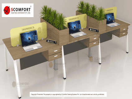 Joined Workstation Linear Sharing Workstation for office setup manufacturer in pune