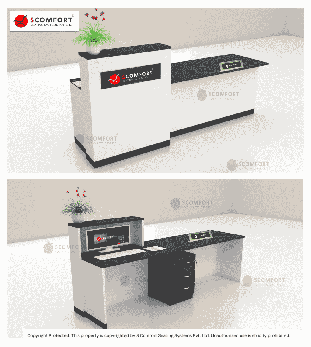 Reception and billing table for office, hospital, hotel, and more