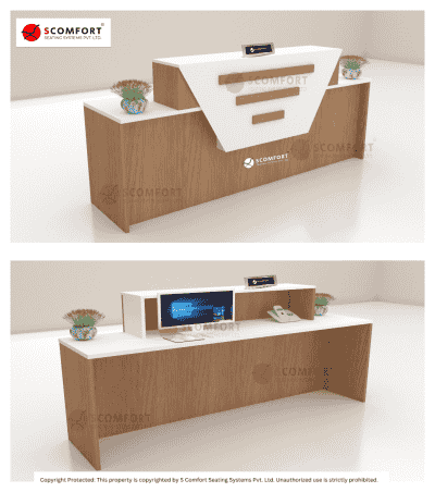 Reception and billing table for office, hospital, hotel, and more