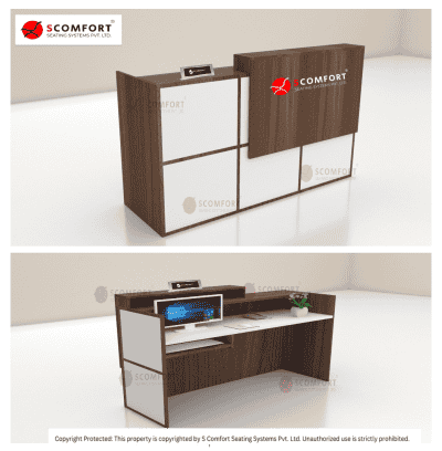 Reception and billing table for office, hospital, hotel, and more