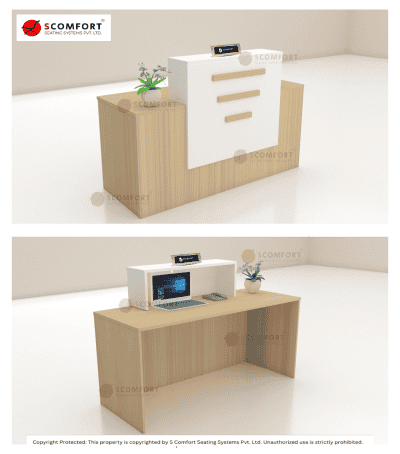 Reception and billing table for office, hospital, hotel, and more