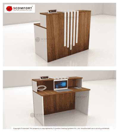 Reception and billing table for office, hospital, hotel, and more